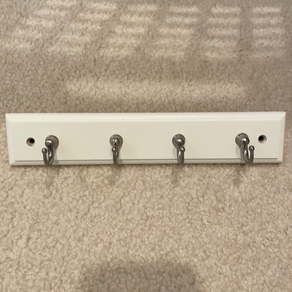 solid wood wall mounted jewelry organizer/ hooks